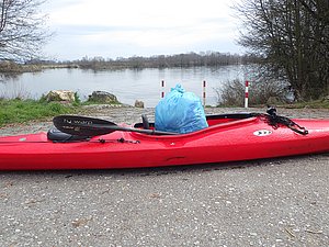 Müllsammler mit Kanu bei "Sauber macht lustig" 2023