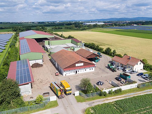 Luftaufnahme des Kompostwerks Aiterhofen