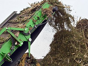 Grüngut gehäckselt